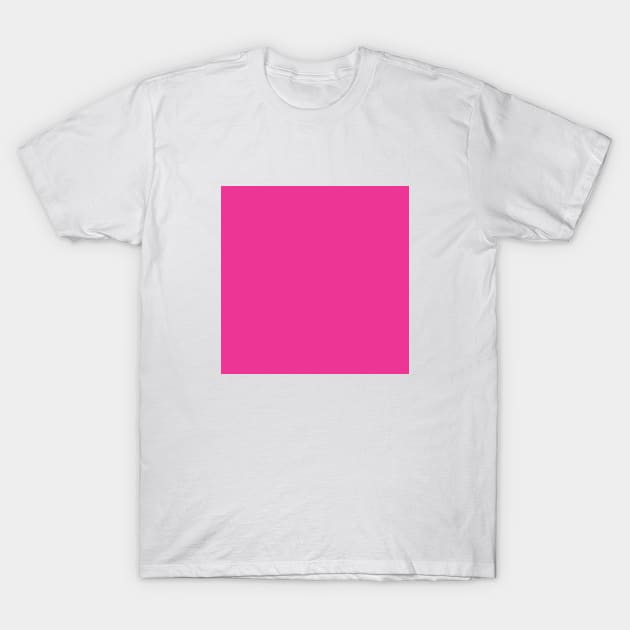 Solid Flirt hot Pink Monochrome Minimal Design T-Shirt by HiddenPuppets